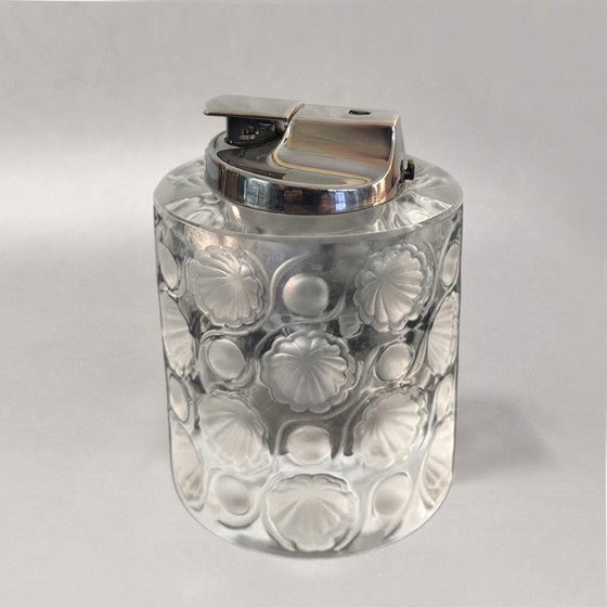 1970s Lalique Crystal "Tokyo" Table Lighter Signed. Made in France, Decorative Objects, Transparent (photo 5 of 10)