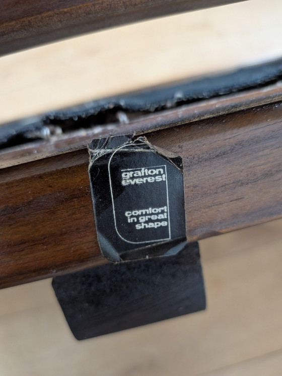 Image 1 of Vintage Gralon Everest / Schote 70 2-Zits Designbank – Massief Hout – Jaren '70