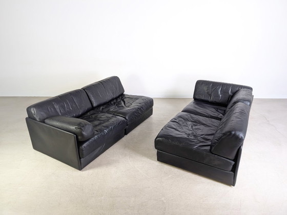 Image 1 of De Sede DS 76/78 Modulsofa Midcentury Design Couch Leder schwarz