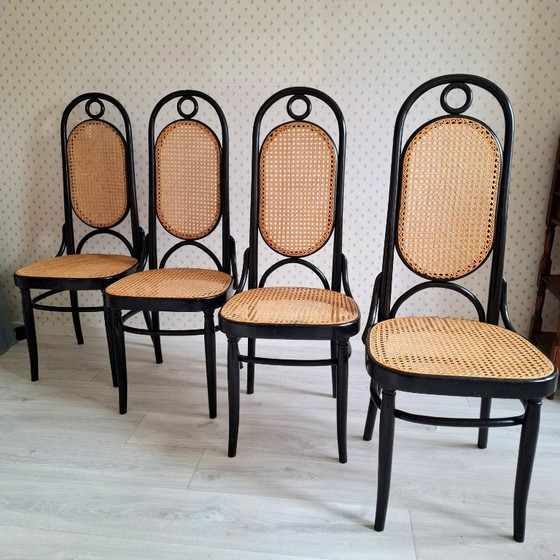 Image 1 of 4x Vintage Dining Room Chairs - Chairs - Thonet Style
