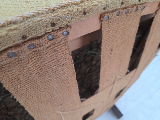 Image 1 of Dänischer Relaxsessel aus den 1960er Jahren, originaler hellgrüner Möbelwollbezug.