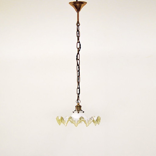 Lampe suspendue en opaline Piecrust