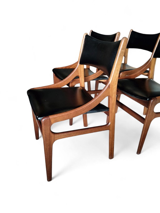 Set vintage di sedie da pranzo danesi, Vestervig Eriksen