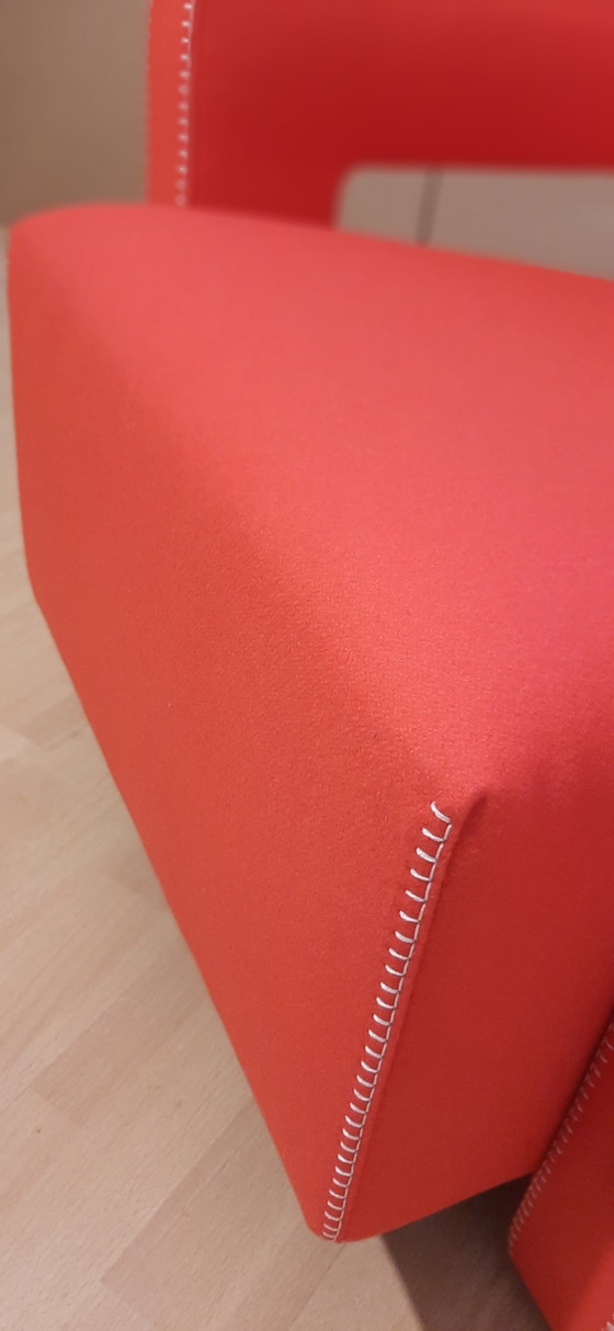 Image 1 of Cassina 2 Poltrona 637 Utrecht Nuova Mai Usata Lampo Rosso Lana 13L