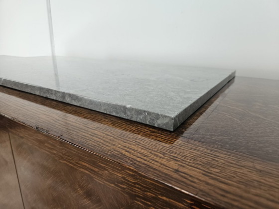 Image 1 of Art Decò oak sideboard for dining room with marble top