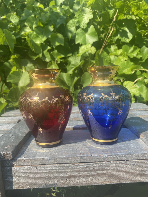 Duo of Murano vases