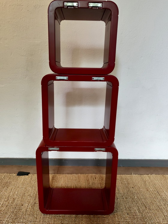 Vintage 1980s Space Age Modular Wall Cubes Mimiset Red – Shelving unit, Other (photo 6 of 6)