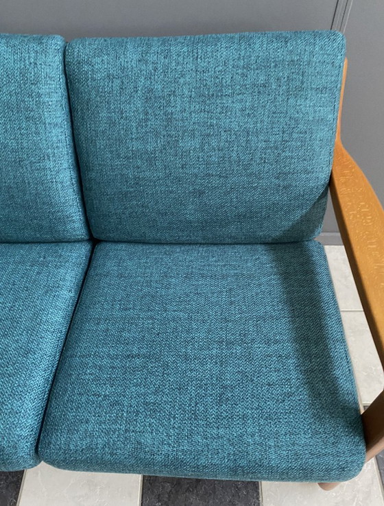 Image 1 of Divano a 2 posti CFC Silkeborg di Johannes Andersen nuovo rivestimento verde anni '60