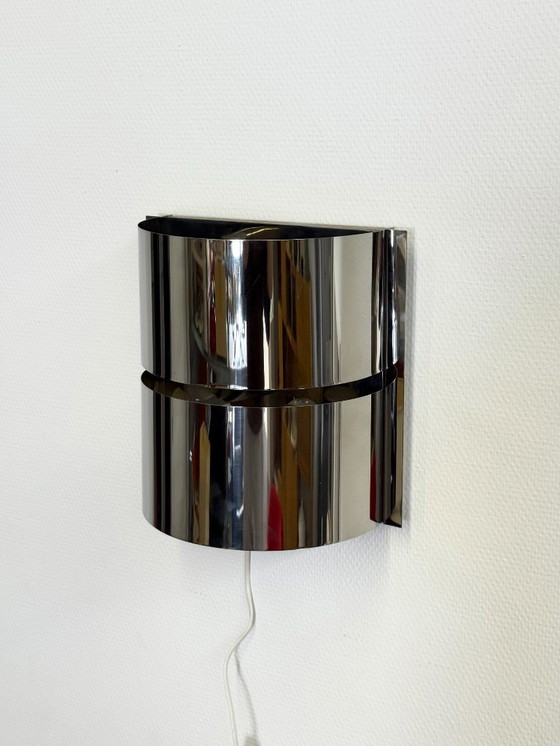 Image 1 of Verchromte Space Age Wandleuchte von Minilumi Design