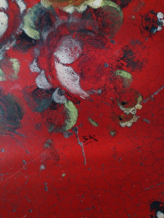 Image 1 of Sehr großes Napoleon III. Tablett aus lackiertem Blech