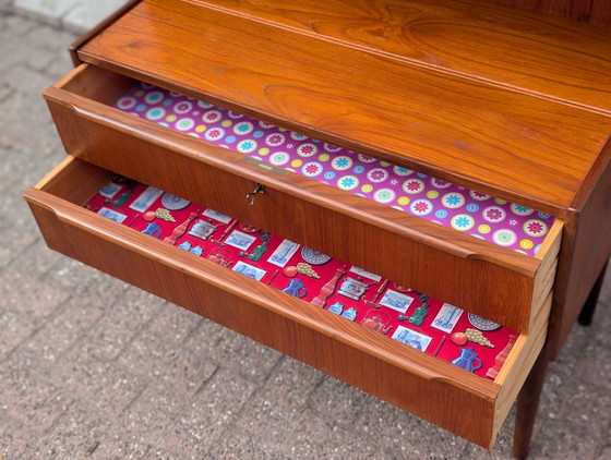 Image 1 of Vintage Danish Teak Wood Cabinet / Bookcase 1960s