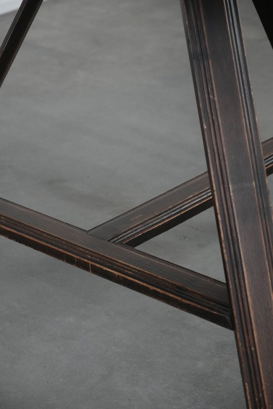 Image 1 of Dutch dining table/folding table from the 20th century, 105 cm diameter