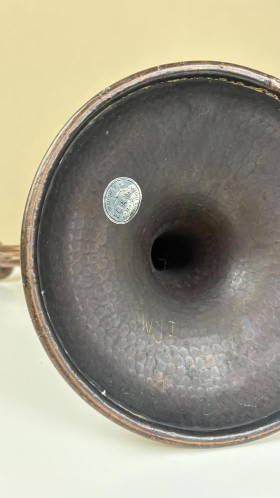 Egidio Casagrande Brutalist Italian Design 9-Arm Movable Vintage Hammered Copper Candle Holder (photo 11 of 15)