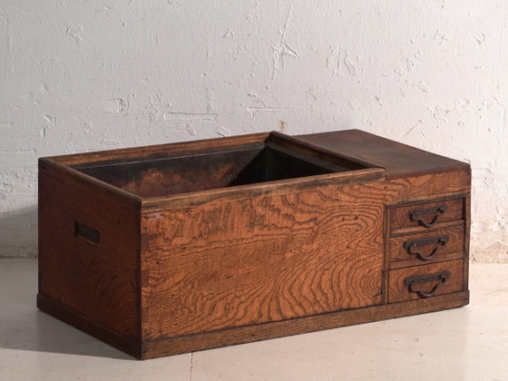 Antique Japanese wooden box hibachi – Japan, circa 1920 – Decorative Objects, Iron, Copper (photo 2 of 40)