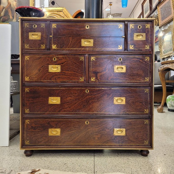 Image 1 of Campagnetafel, mahoniehout, begin 20e eeuw – Verenigd Koninkrijk