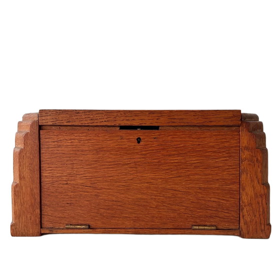 Image 1 of Scatola per sigari vintage della scuola di Amsterdam in rovere Art Déco anni '30