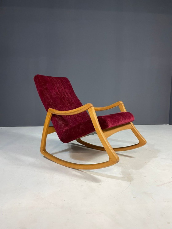 Image 1 of Mid-Century Bentwood Rocking Chair by TON, Czechoslovakia, 1960s