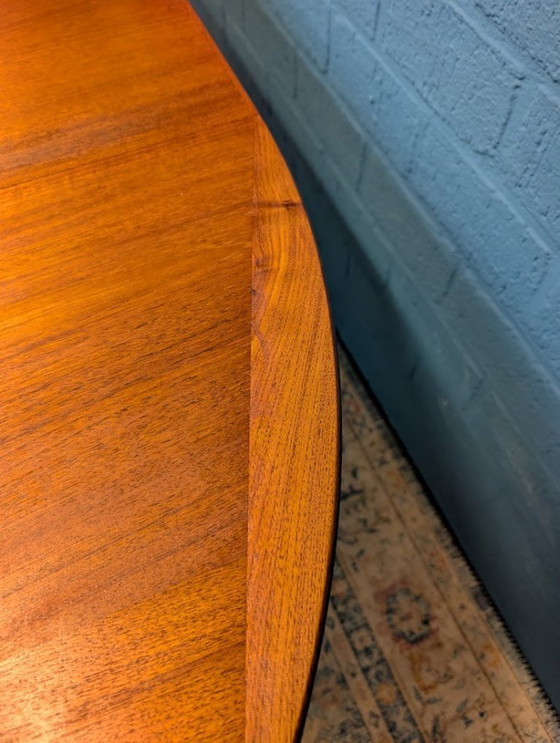 Image 1 of Vintage round extendable dining table, 1960s