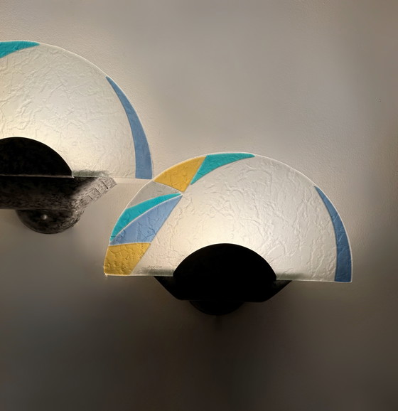 Image 1 of Wandleuchten Muranoglas 80er Jahre