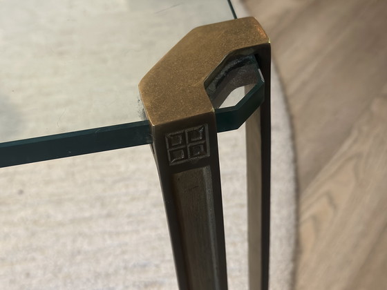 Image 1 of Table basse Peter Ghyczy T24 Pioneer – laiton et verre – années 1970