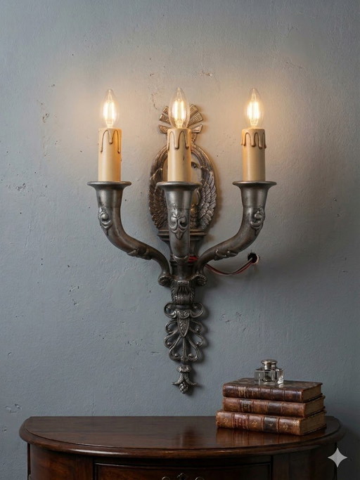 Applique Bronze Cygne Empire 19e