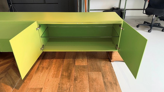 Image 1 of Meuble mural design Lago « Amplia » – buffet suspendu vert olive