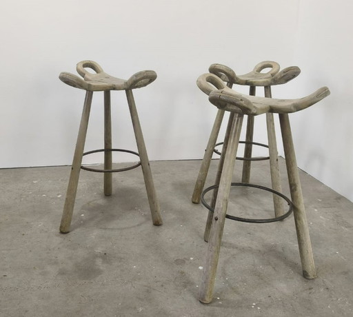 Tabourets de bar espagnols brutalistes