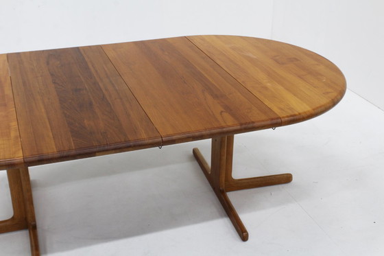 Image 1 of Vintage Danish round extendable dining table solid teak