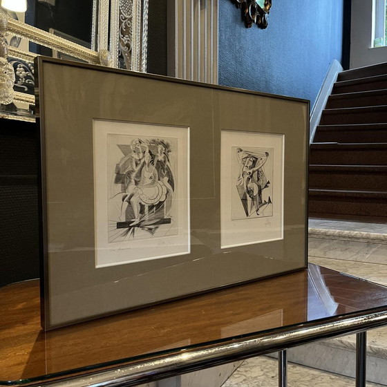 René Mels (Meulemans), Compositions, Gravures, 1945, Lot de 2 – Tirages d'art (photo 11 of 13)
