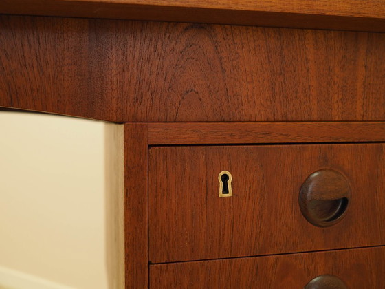 Image 1 of Teakhouten bureau, Deens design, jaren 70, gemaakt in Denemarken.
