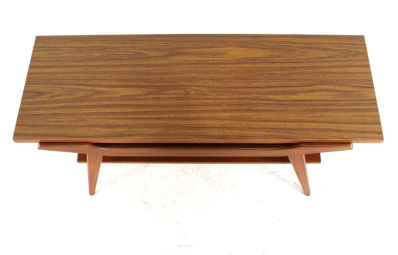 Tavolino da caffè vintage in teak con piano reversibile restaurato, Tavolini da caffè, Legno, Marrone (foto 5 di 15)