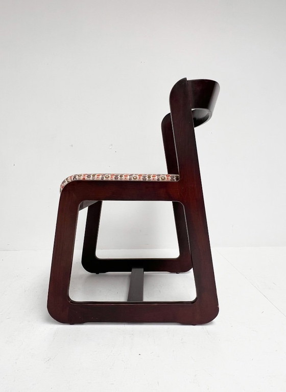 Image 1 of Set di 4 sedie Willy Rizzo rivestite, anni '60