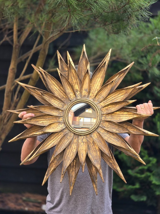 Image 1 of Enorme espejo de mayordomo Sunburst