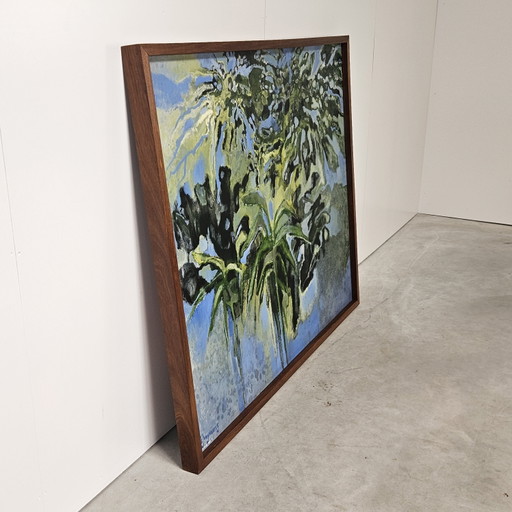 Vintage large painting, Ab Jongmans, 1970s