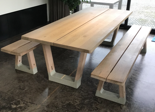 Arco Base Table With 2 Benches