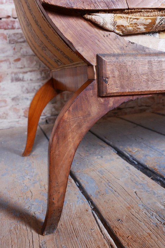 Restored Biedermeier Sofa, by Josef Danhauser, Cherry Wood, Austria, 1820s – Textile (photo 10 of 13)