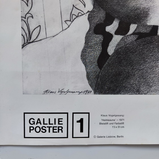Image 1 of Klaus Vogelsang - Sauna à domicile - Affiche vintage