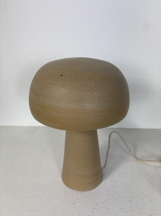 Image 1 of Vintage Ceramic Mushroom Table Lamp designed by Claire Horsten, Belgium