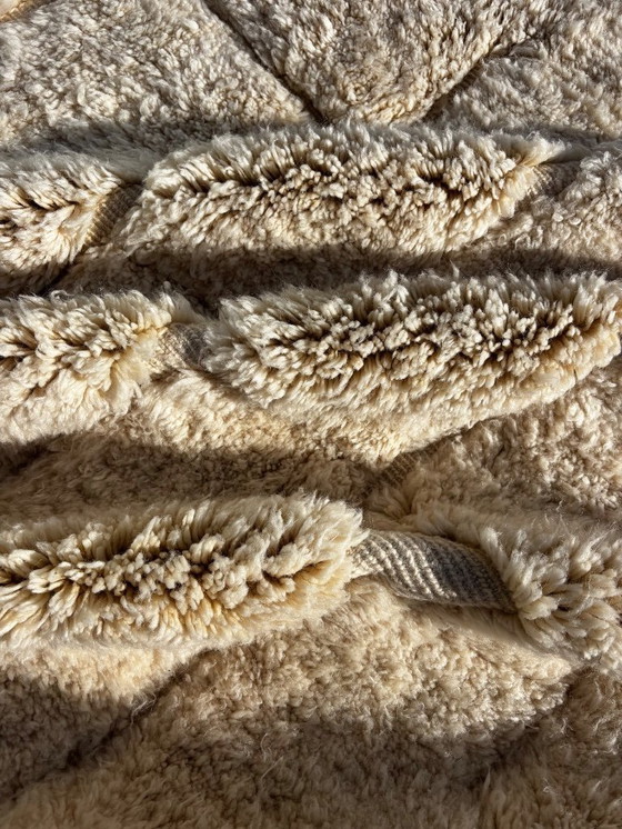 Image 1 of Tapis berbère blanc marocain 220x300 cm - Authentique tapis en laine tissé à la main