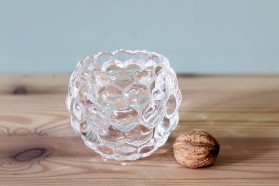 Image 1 of Himbeerförmiger Teelichthalter aus Glas