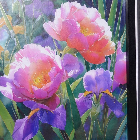 Image 1 of Peonies B104 - diptych - framed canvases