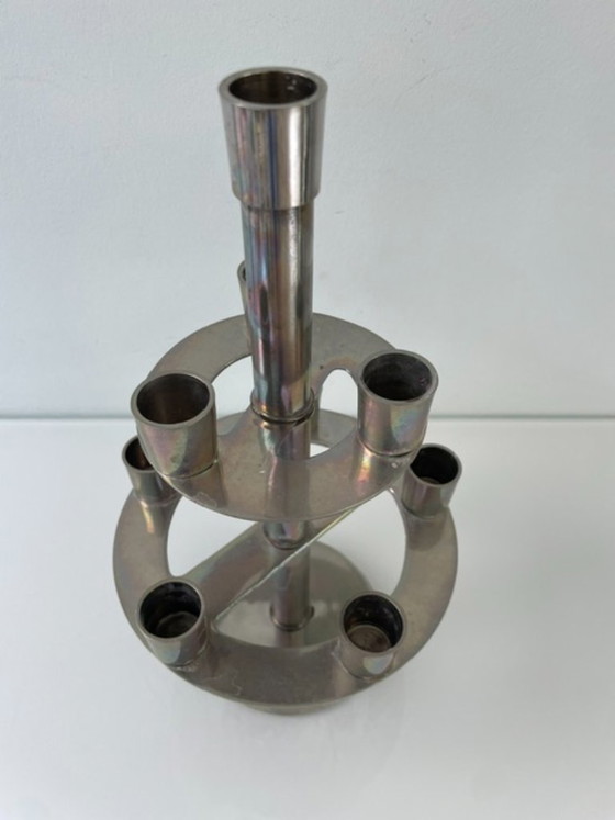 Image 1 of Kandelaar 9 kaarsen etagere metaal 30 cm