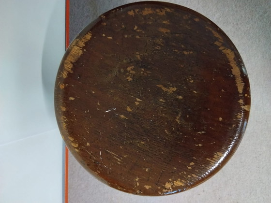 Authentic Vintage Industrial School Stool / Practical Stool – 1960s/1970s – Metal, Wood (photo 10 of 15)
