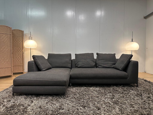 Divano angolare B&B Italia Ray Antracite + Tappeto opzionale