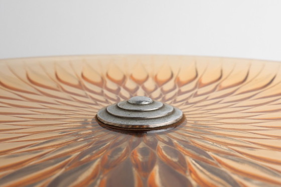 Image 1 of Fruttiera in vetro e metallo Art Déco, Francia, circa 1940