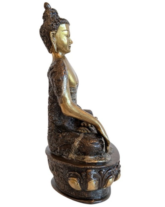 Bouddha Shakyamuni népalais antique doré au feu – 104 – Objets déco, Bronze, Gold (photo 3 of 11)