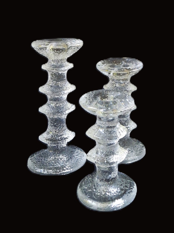Image 1 of Iittala - 3 Festivo candlesticks by Timo Sarpaneva