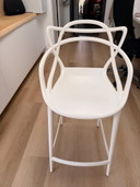 4 tabourets de bar Kartell blancs