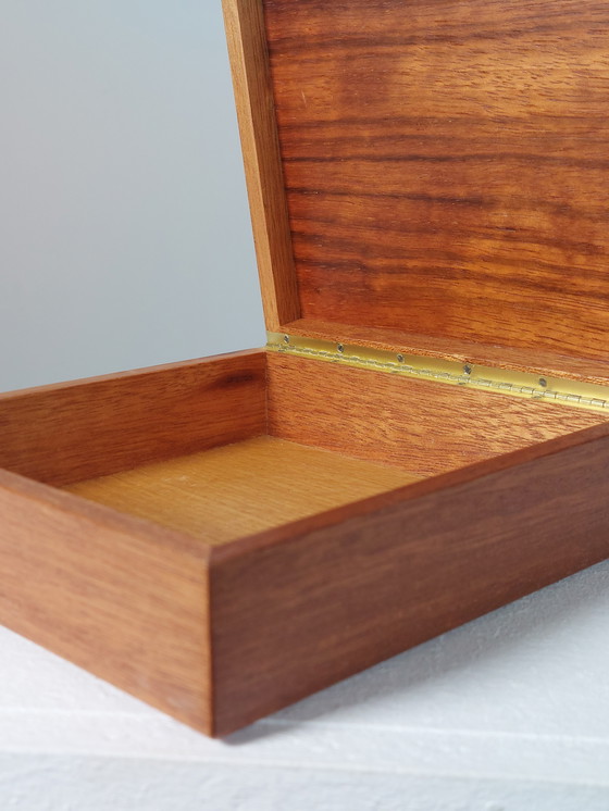 Image 1 of Handmade vintage wooden box with inlays