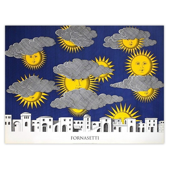 Image 1 of Serigrafia Piero FORNASETTI Sole di Capri 1993